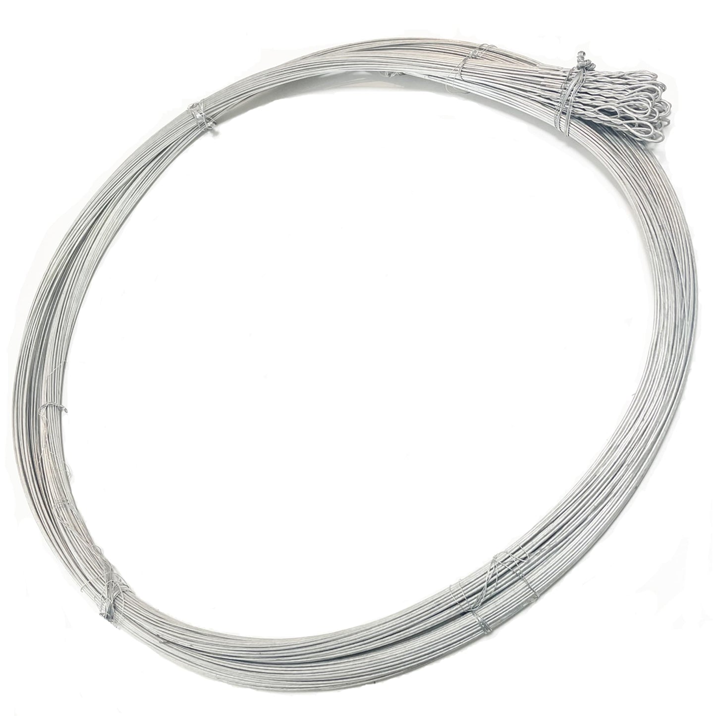 RETON-PPE Baling Wire 14 Gauge 14 Feet 50PCS,Bale Wires Ties Galvanized Steel Wire Bulk,Heavy Duty Bailing Wire Roll 50 Count Bundle Single Loop,HIGT Strength Emergency Bailing Wires for Cardboard