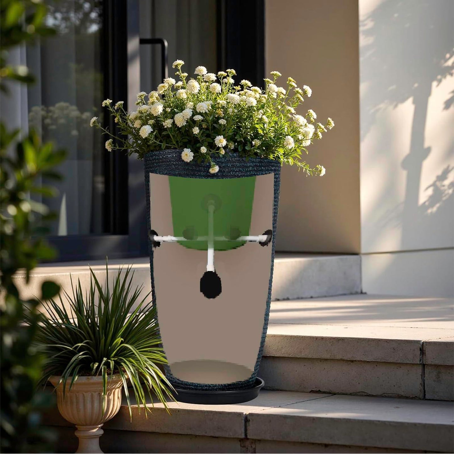 Euslbak 2 Pack Adjustable Planter Inserts for Large Pots,Adjustable Planter Insert, (1, Small 18-28CM)