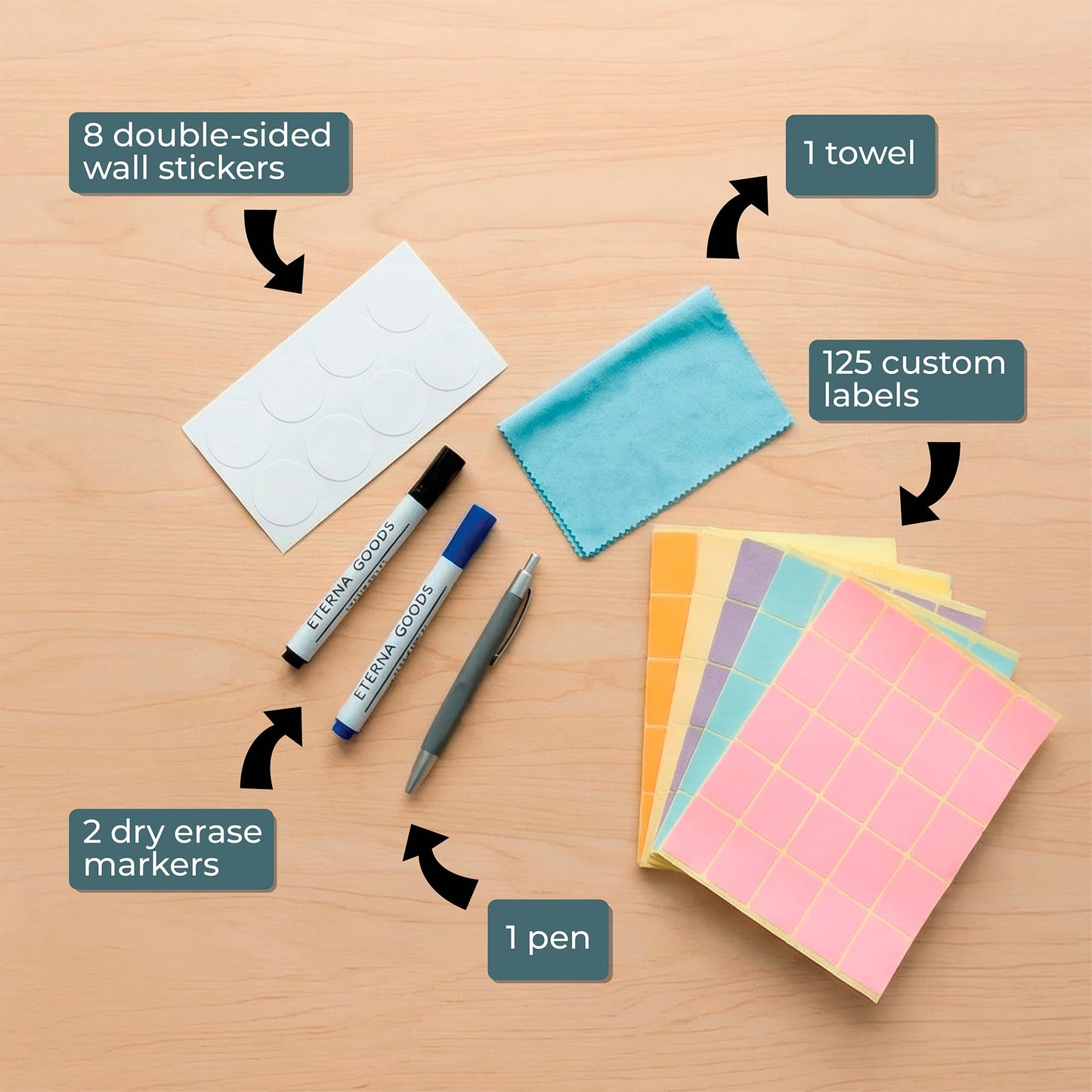 Own the Year 2026 GIANT Wall Calendar | 4ft x 3ft Full Year Dry Erase Large Planner, January '26 to December '26 Big Whiteboard Wall Calendar with Markers, Sticky Notes & Mounting Kit, Jumbo Quarterly Layout for Home or Office