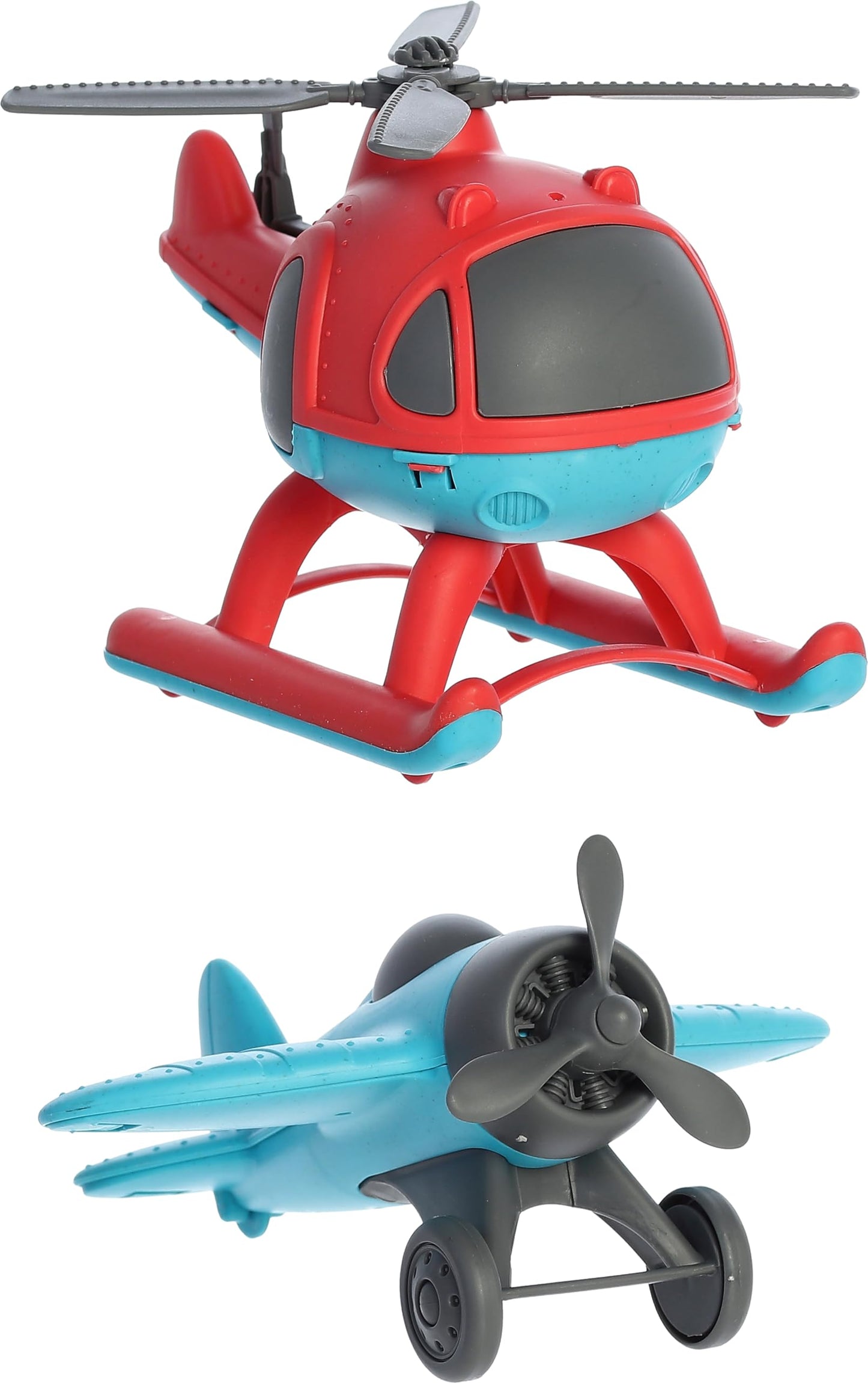Aurora® Toys Versatile Wheatley™ Plane & Helicopter Toys - Imaginative Play - Unplugged Play - Blue 10 Inches