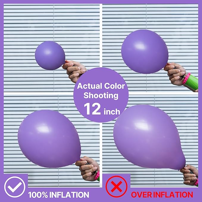PartyWoo Purple Balloons 85 pcs Different Sizes of 18 12 10 5 Inch Purple Balloon Arch Kit Garland for Birthday Engagement Wedding Bachelorette Bridal Shower Butterfly Party Decorations Purple-Y15