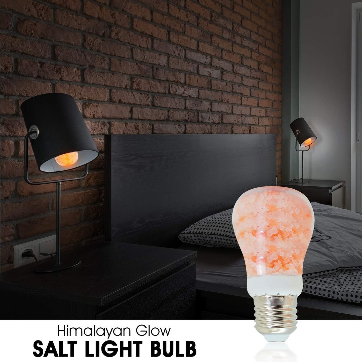 WBM Smart Led Salt Light Bulb, Himalayan Pink Salt Bulb (Pack of 2) Indoor LED Light Dimmable Bulb