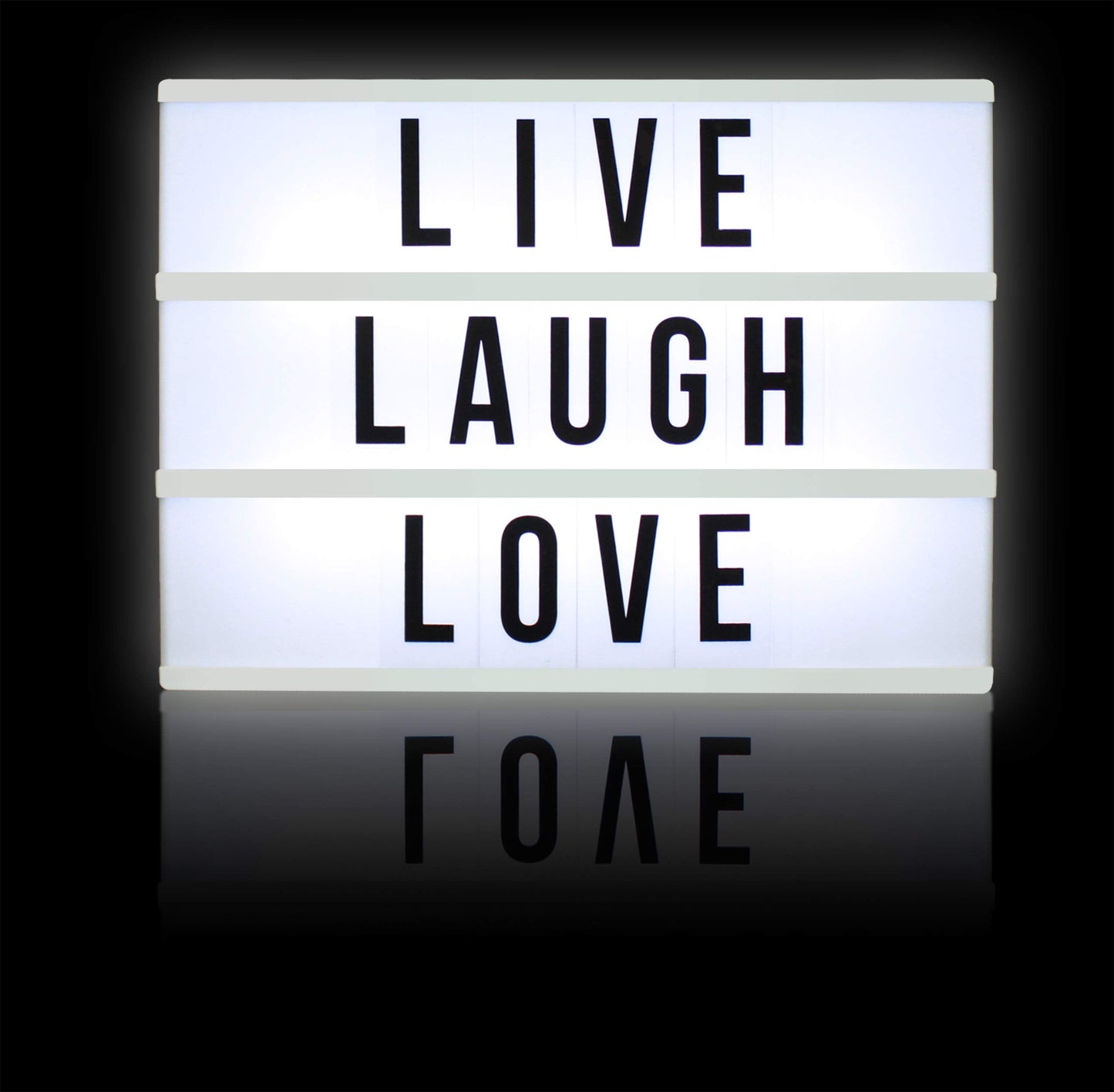 Northpoint Cinema Style 10-LED Home Decor Large Light Box with 109 Letters and Characters, Wall Mounted or Tabletop, Battery or USB Powered, White