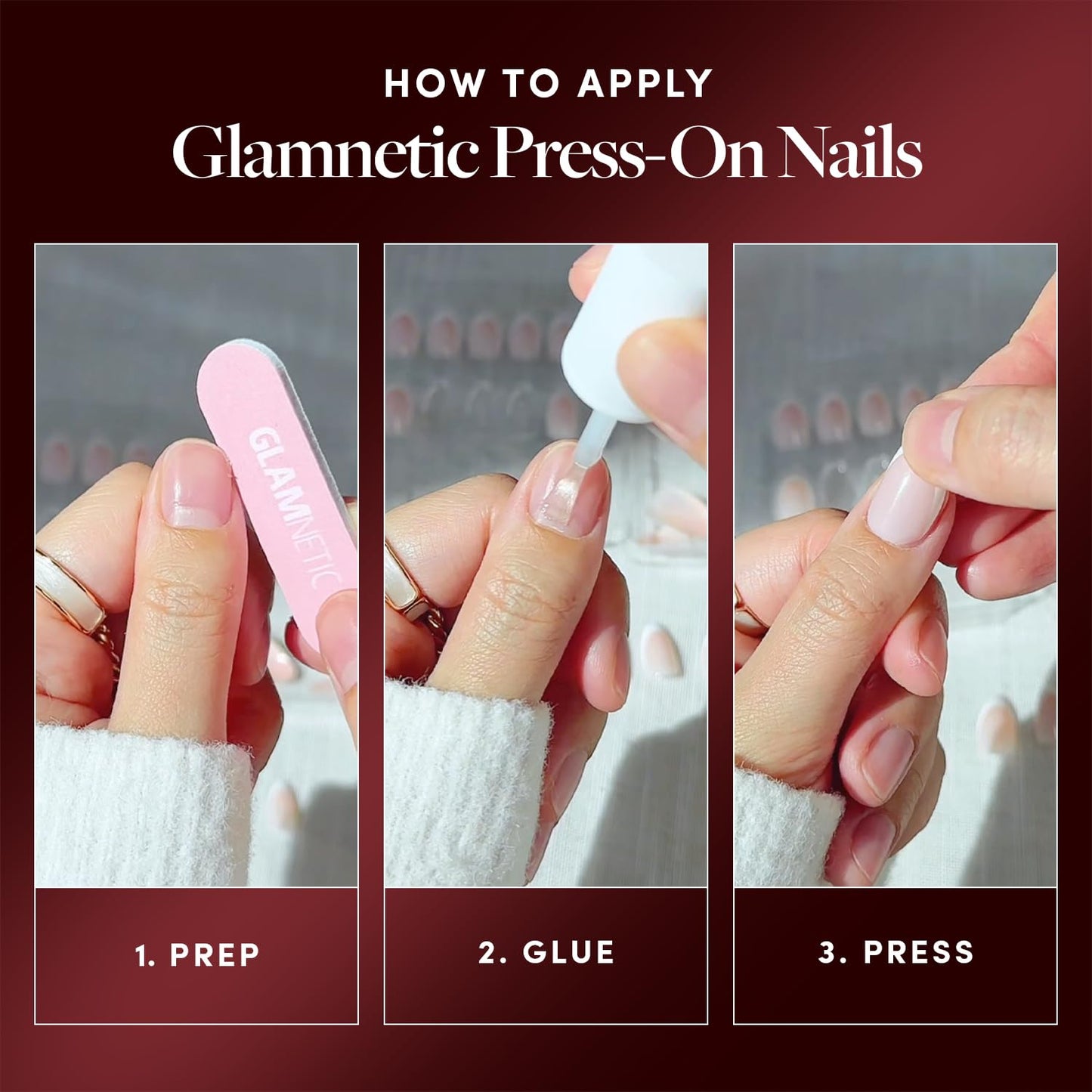 Harry Potter™ x Glamnetic Press On Nails - Slytherin™ | Green Snake Serpent Graphic Short Almond Fake Nails in a Velvet Finish | 15 Sizes - 30 Nail Kit with Glue