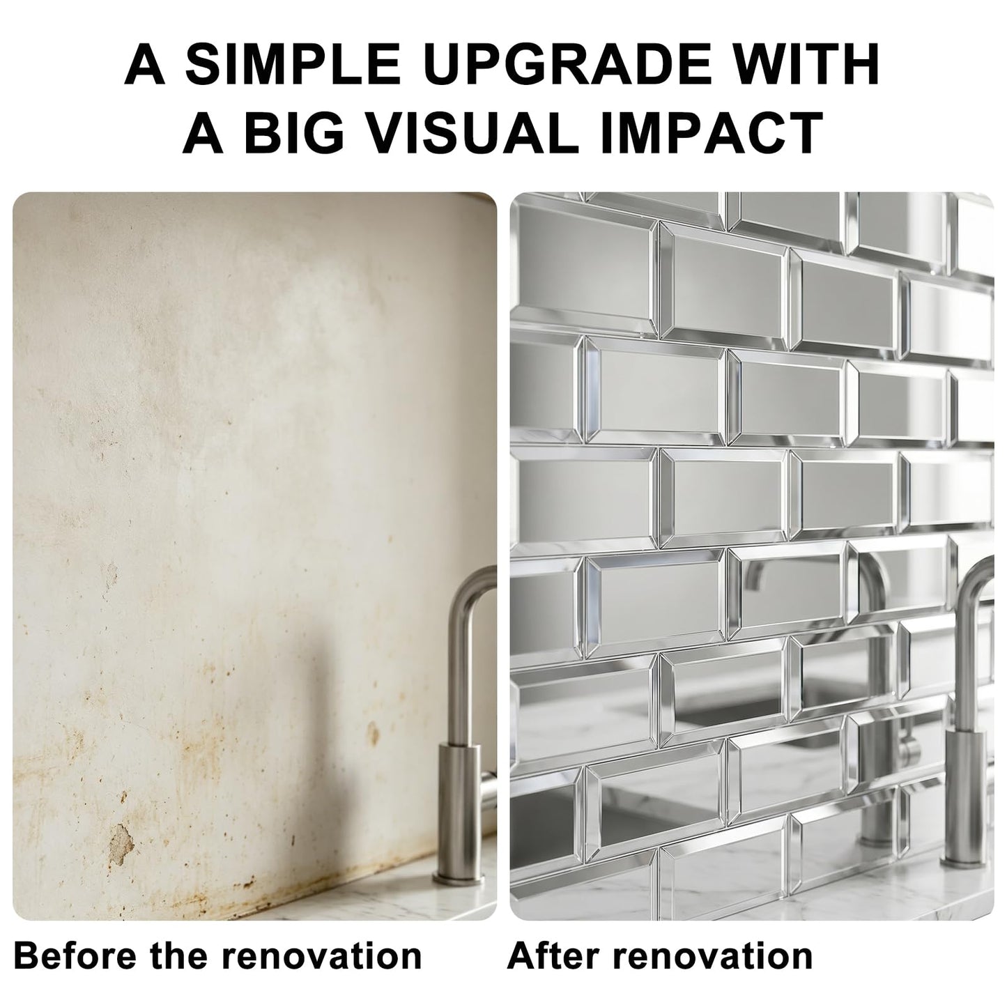 SODI MOSAIC Peel and Stick Mirror Tiles