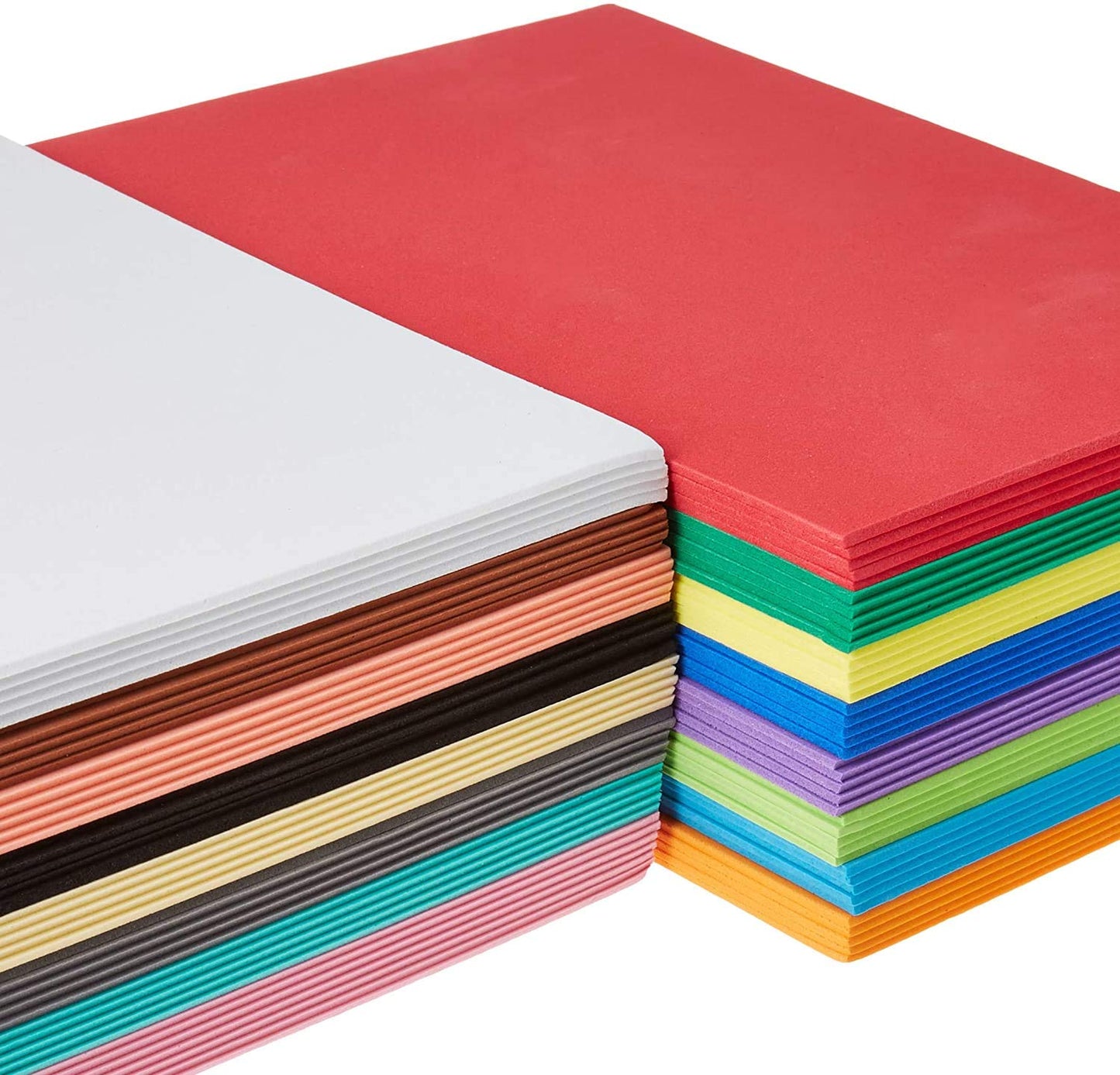 80 Pack EVA Foam Handicraft Sheets, 16 Colors, 6 x 9 Inches, 2mm Thick - Colorful Crafting Sponge Paper for Classroom Art and Craft DIY Projects | Thick and Soft Paper