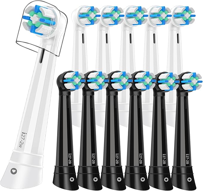 12PCS iO Replacement Heads Compatible with Oral B iO Electric Toothbrush,Compatible with Oral B iO Series 2/3/4/5/6/7/8/9/10,Premium Bristles for Deep Cleaning&Gentle Care
