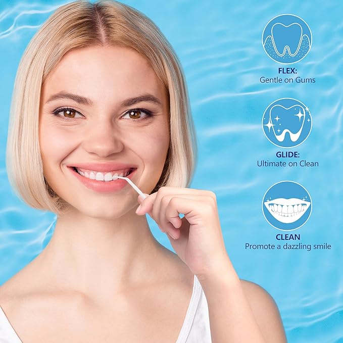 Interdental Toothpicks, Disposable Plastic Curved Hook Toothpicks, Ultra Teeth Cleaning Tool for Daily Care of Removes Plaque and Debris Between Your Teeth 200PCS (Pack of 1)