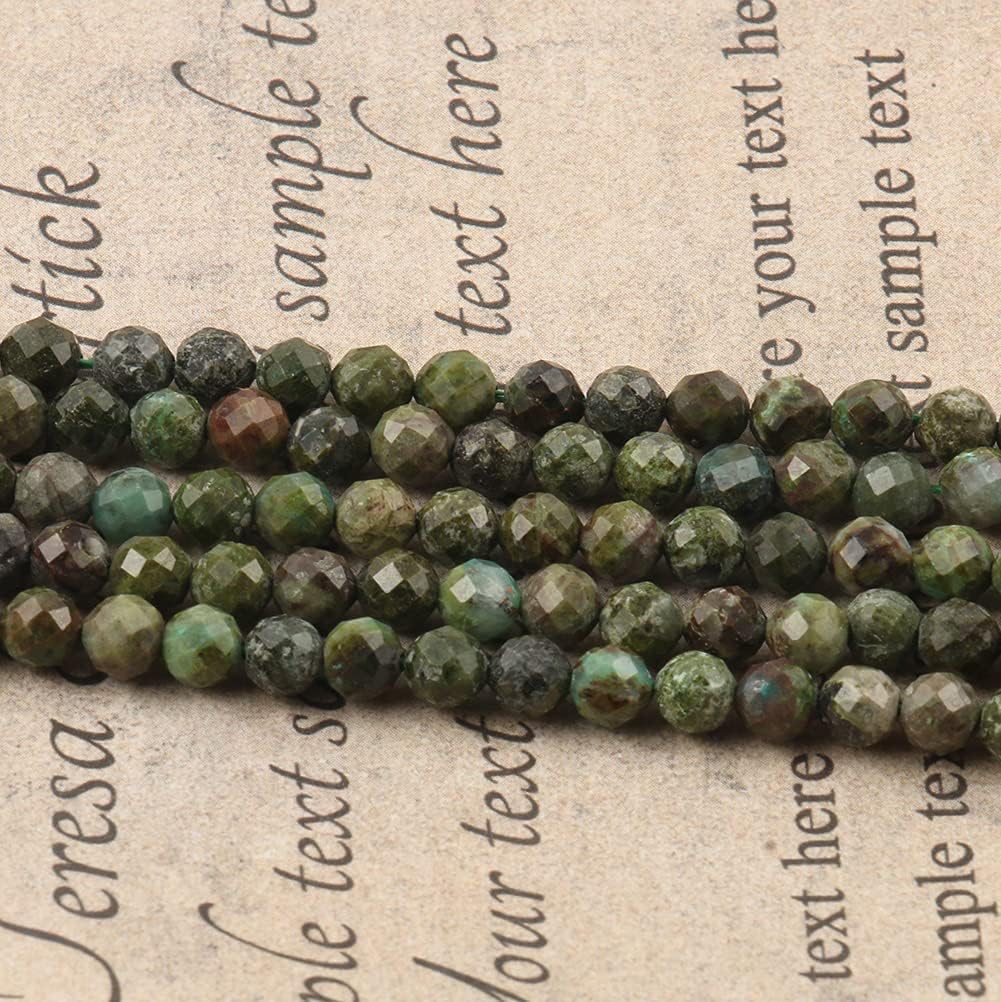 Song Xi 120pcs 3mm Natural Dragon Blood Gemstone Beads Faceted Round Loose Stone Beads for Jewelry Making (1 Strand)