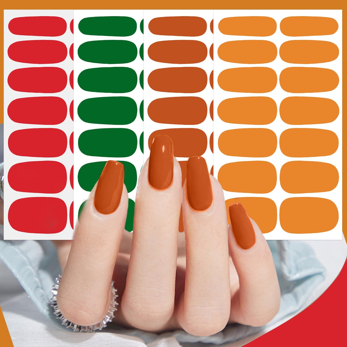 DANNEASY 280PCS/20 Sheets Nail Polish Strips - Halloween, Fall, Christmas Gel Nail Stickers Full Nail Wraps, UV Free | Easy to Stick | Adhesive Sticker Nails for Women with 1 File, 1 Cuticle Stick