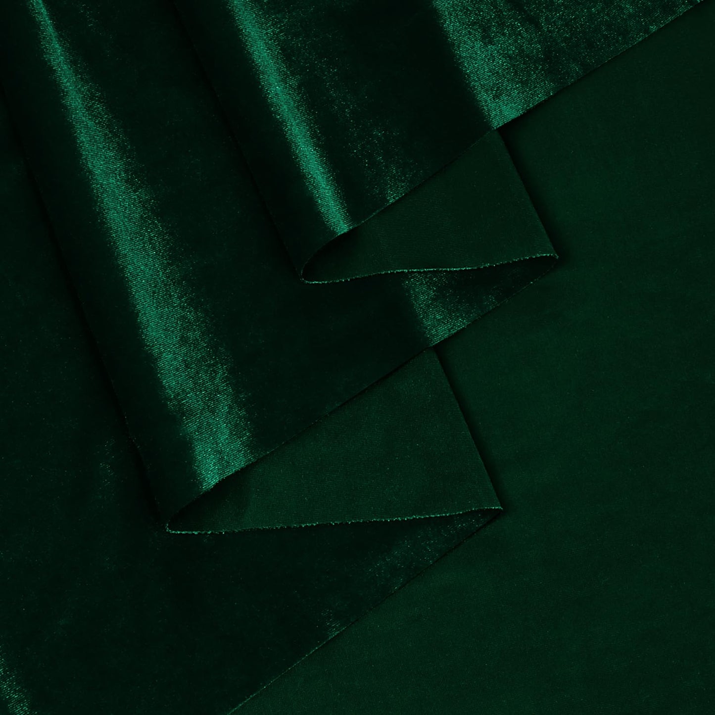 KKJIAF Hunter Green Stretch Velvet Fabric 60 Inch Wide, 5 Yard Soft Stretchy Fabric for Sewing Clothes, Apparel, Costume, Crafts - 90% Polyester 10% Spandex