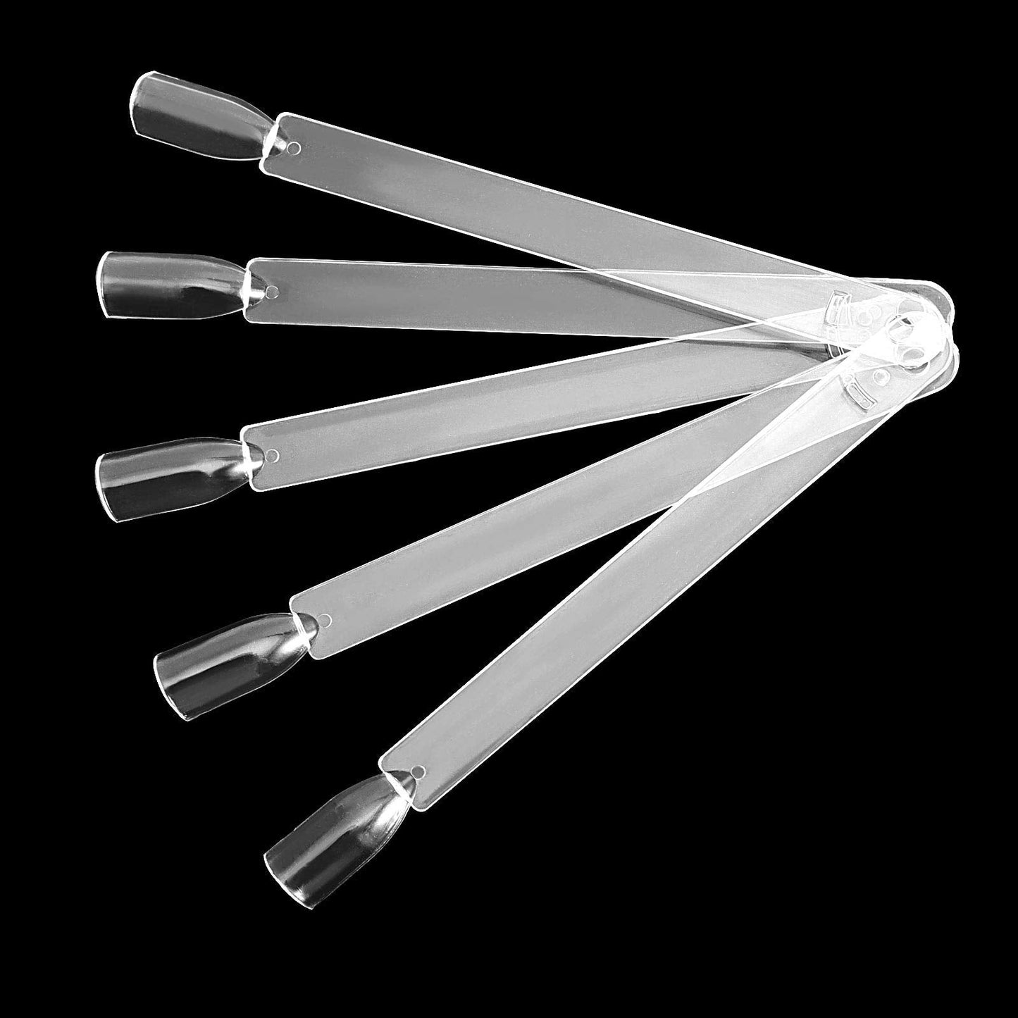 ZOENHOU 400 PCS Transparent Nail Sticks, Plastic Nail Polish Sticks Nail Color Display Practice Nail Art Sample Stick for Home DIY