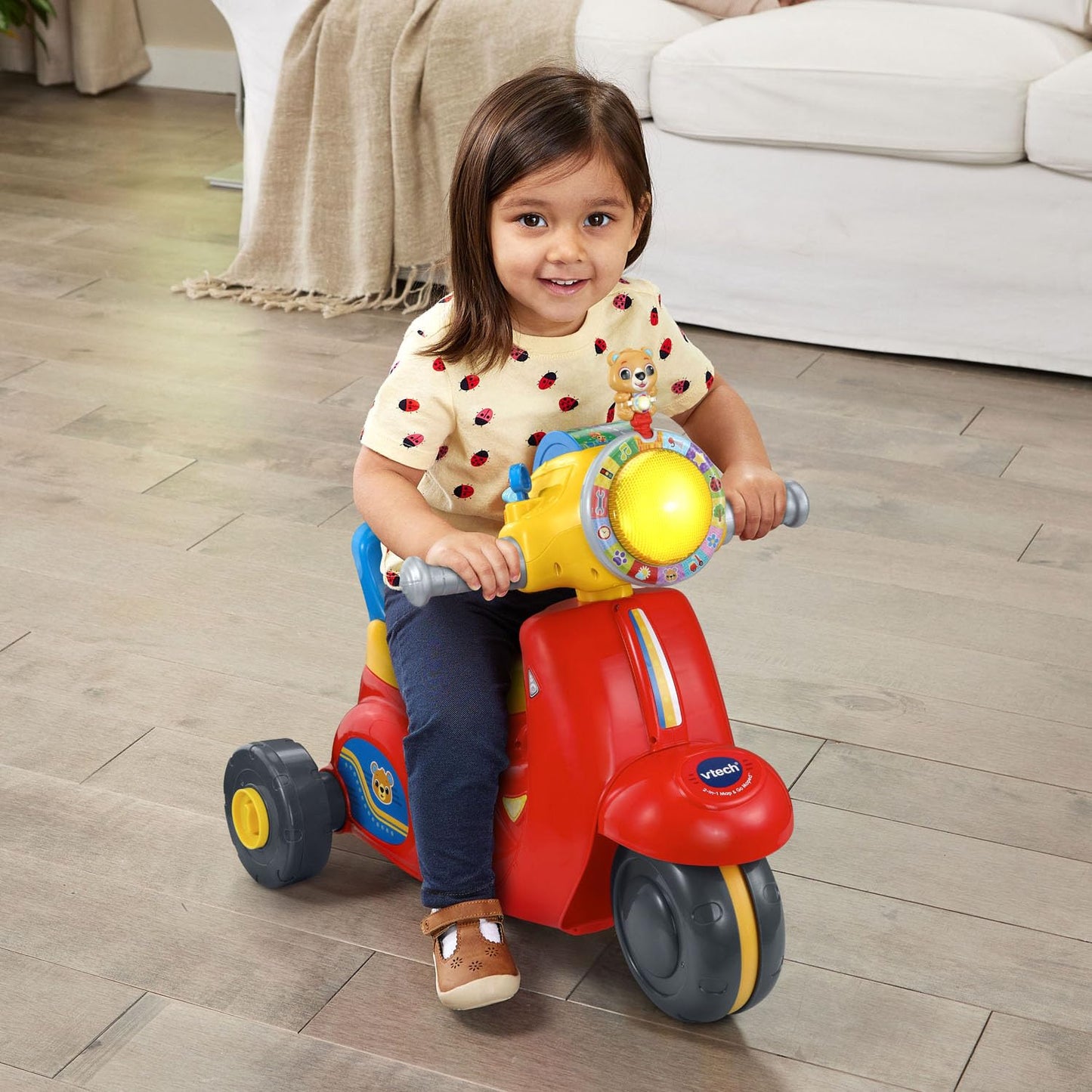 VTech 2-in-1 Map and Go Scooter for Toddlers, Red