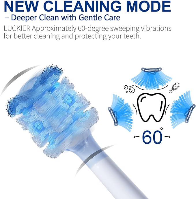 Rechargeable Travel Electric Toothbrush, Oscillation and Vibration, 60° Wide Angle Vibration, 1500mAh Battery, 4 Brush Heads, IPX7 Waterproof, Type-C Fast Charging - 5 Modes with Smart Timer