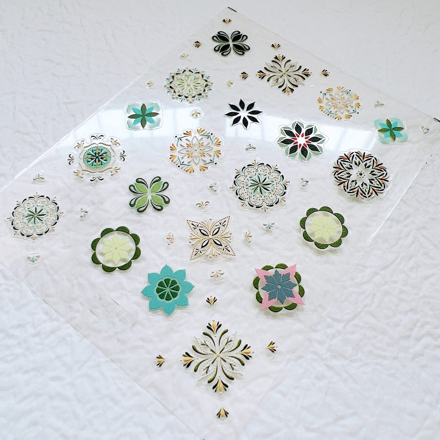 NAIL ANGEL 7Sheets Nail Art Adhesive Sticker Sheet 3D White Wedding Frame Shapes Nail Art Decoration 10310