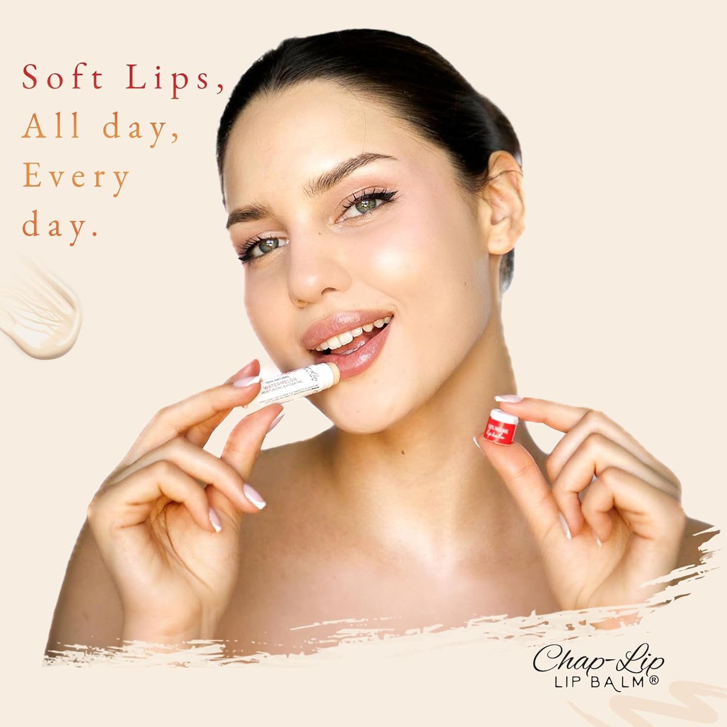 CHAP-LIP Original Lip Balm Hydrating Bulk Chap Stick with Fruit Flavors, Coconut Oil, Cocoa Butter - Christmas Gift Stocking Stuffers Lip Therapy Pack for Men and Women - Made in USA, 60 Pack x 12 Box