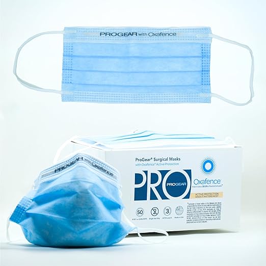 Face Mask – Inactivates 99.9% of Tested Viruses*, FDA-Cleared, ASTM Level 3 – 50 Masks per Box