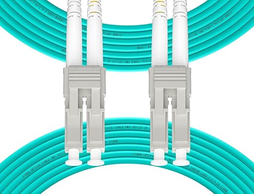 Fibergaga 10Pack-3M(10ft) OM3 LC to LC Fiber Patch Cable, Multimode Fiber Cable 50/125µm 10G/40G, OD-2.0mm Fiber Optic Cable Duplex LC to LC