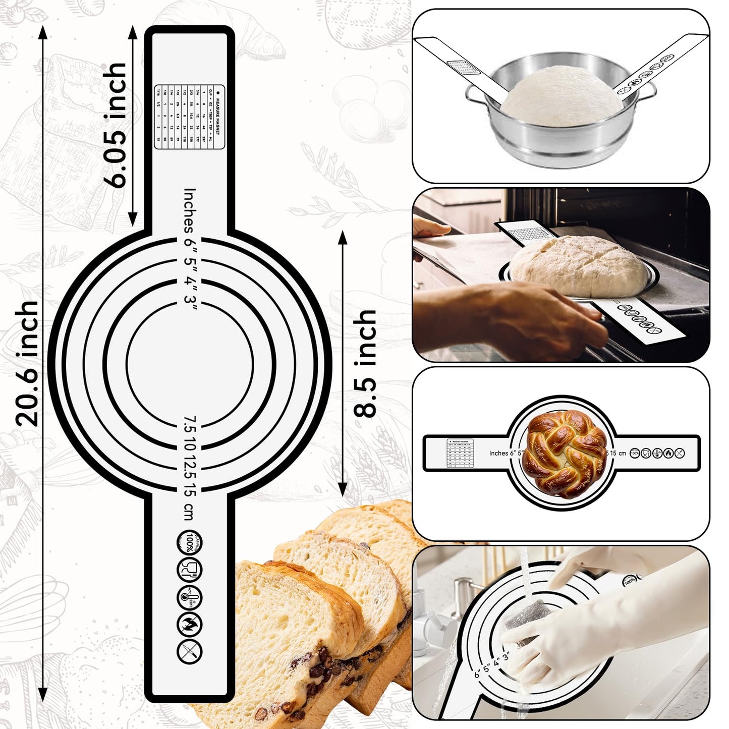 Sourdough Starter Kit, 24PCS Sourdough Bread Baking Supplies, 9"Round & 11"Oval Banneton Bread Proofing Basket, Bread Sling, Starter Jar, Whisk, Scrapers, Bread Lame, Bag, Sour Dough Making Tools Kit