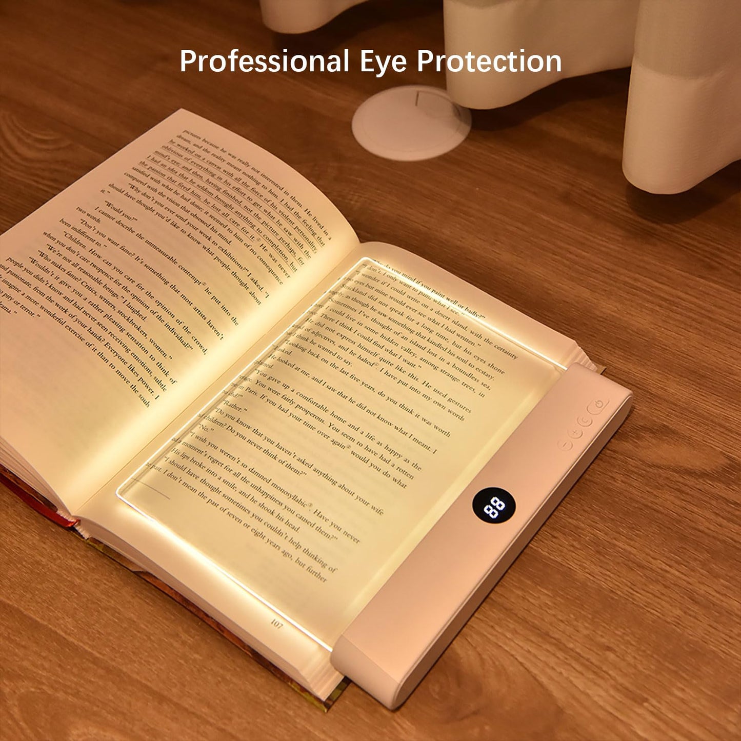 Choudao Tech LED Book Light and Night Light 2 in 1, 3 Color Temperatures & Stepless Dimming, USB Rechargeable Reading Light with Timer for Night Reading 1pc (Black)