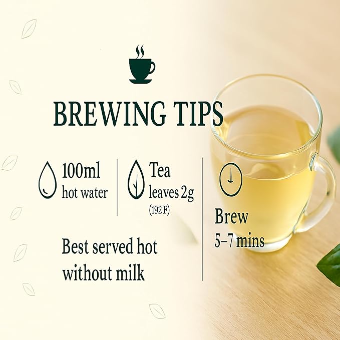Goodwyn White Tea Loose Leaf – 25 Cups (50g / 1.76 oz) | Premium Handpicked Whole Leaves, Imperial Indian White Tea | Pure Delicate Floral Flavor, Low Caffeine, Sugar-Free | Hot or Iced | Luxury Tin | Gift-Ready