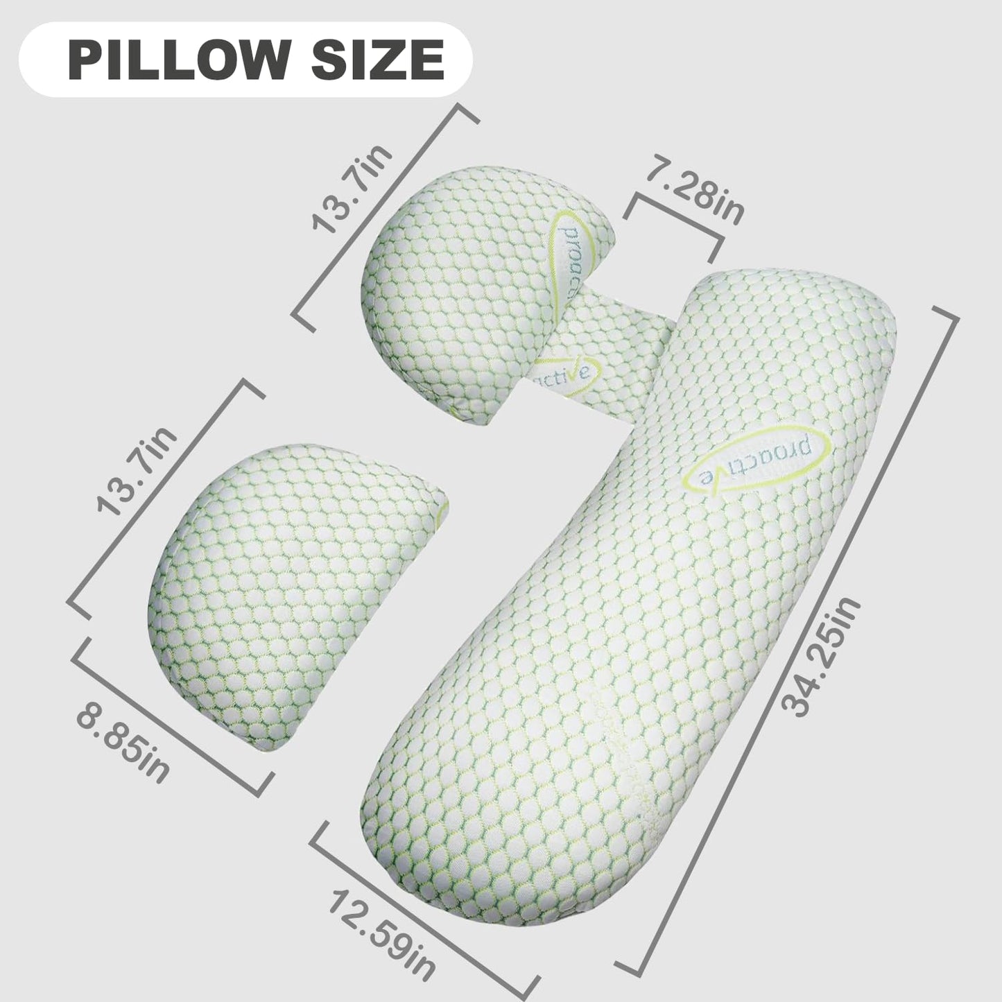 YZCCtixi Pregnancy Pillow for Women - Full Body Maternity Pillow for Back & Hip Support, Removable Soft Cover for Side Sleeper Comfort