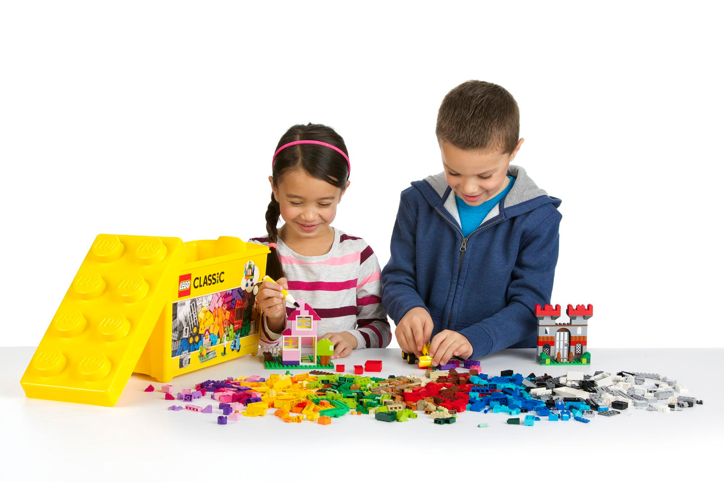 LEGO Classic Large Creative Brick Box 10698 Building Set, Toy Storage Solution for Home or Classrooms, Interactive Building Toy for Kids, Boys, and Girls