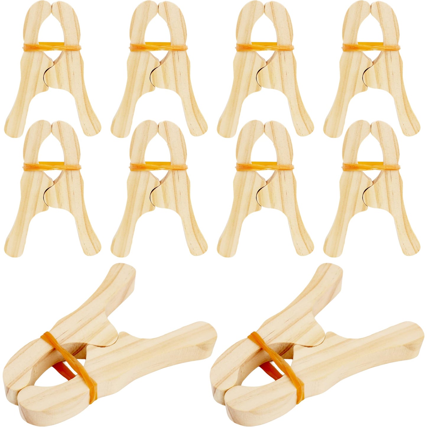 10 Pcs Wooden Game Clips Set for Fort Building and Play - Kids School Playground Building Games Silk Clips