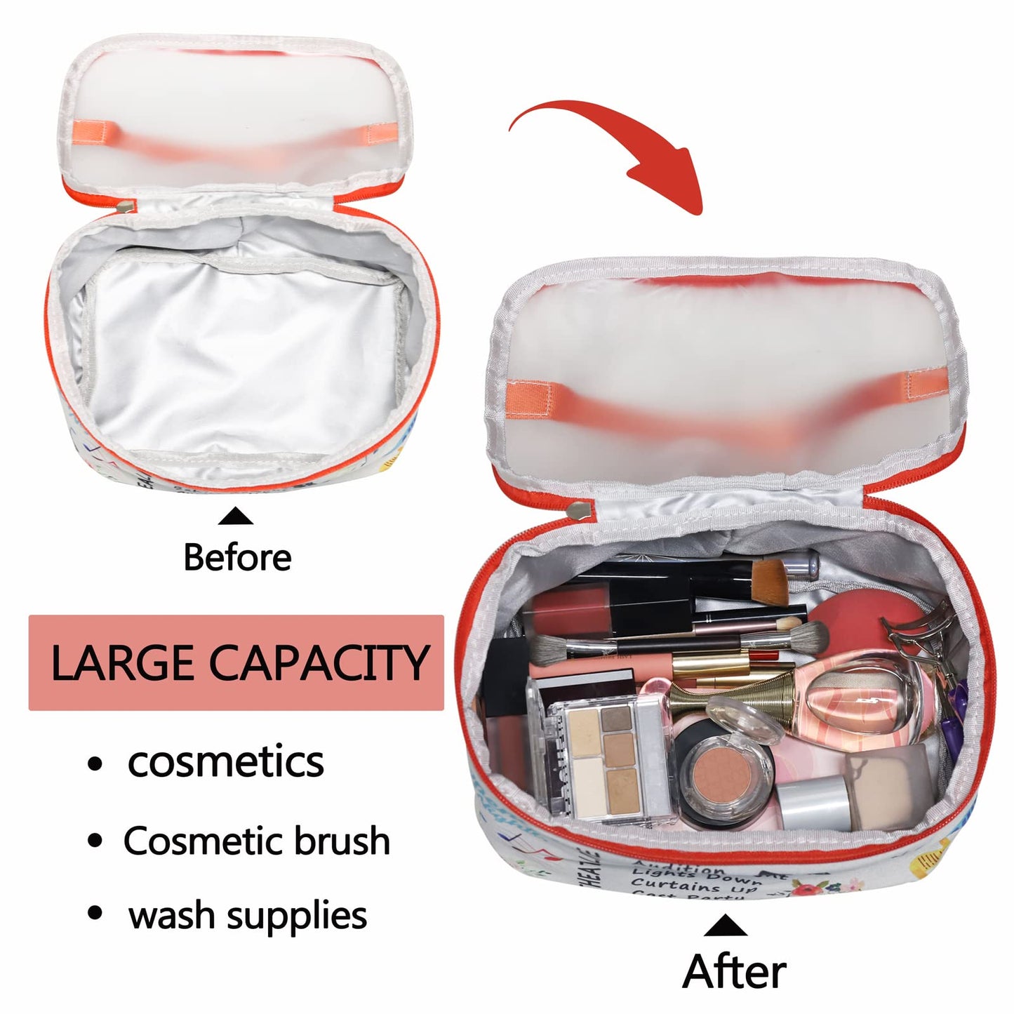 PXTIDY Baseball Mom Zipper Cosmetic Case Baseball Sport Mom Survival Kit Makeup Case Organizer Cosmetic Bag