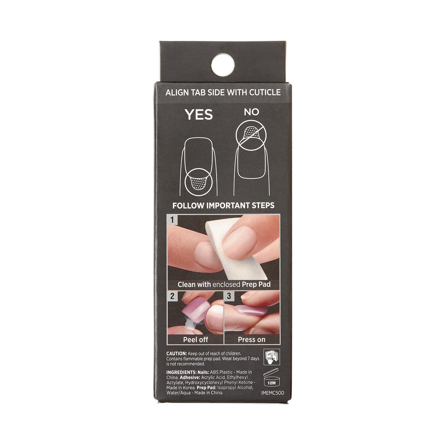 KISS imPRESS Press-On Manicure Premium Collection Fake Nails - Legacy, Gray, V-Cut Stone, Medium & Ballerina/Coffin Shape, Easy To Apply, Super Hold, Chip Proof, Smudge Proof, No Dry Time | 30 Count