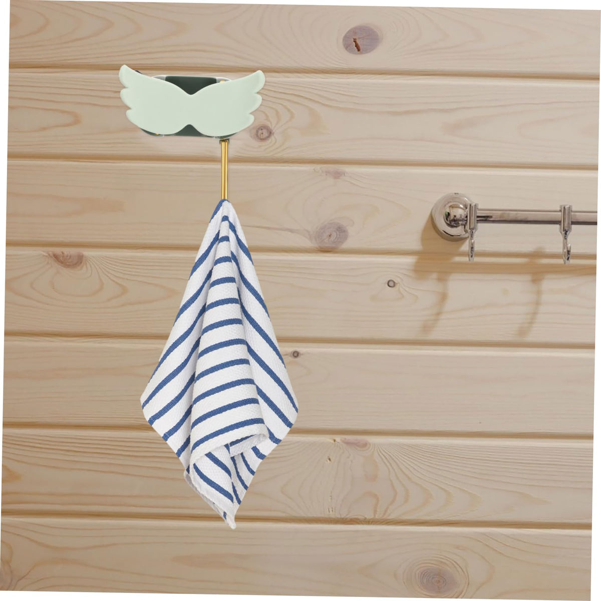 Cartoon Mask Mop Holder Wall Mount Broom Organizer with Adhesive Hook for Kitchen and Bathroom Cleaning Tool Storage PP and TPR Material Fun and Light