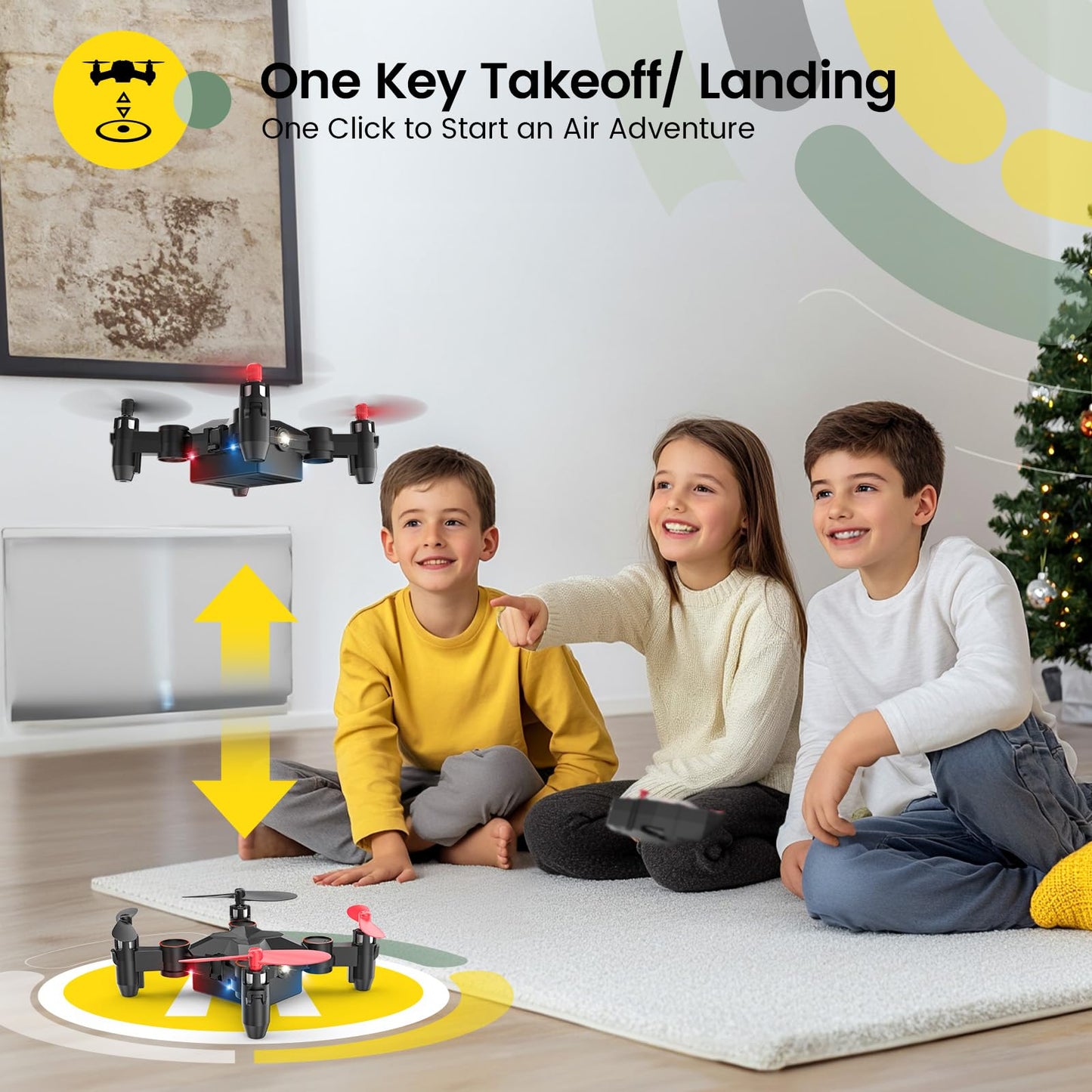 Holy Stone HS190 Foldable Mini Nano RC Drone for Kids Gift Portable Pocket Quadcopter with Altitude Hold 3D Flips and Headless Mode Easy to Fly for Beginners