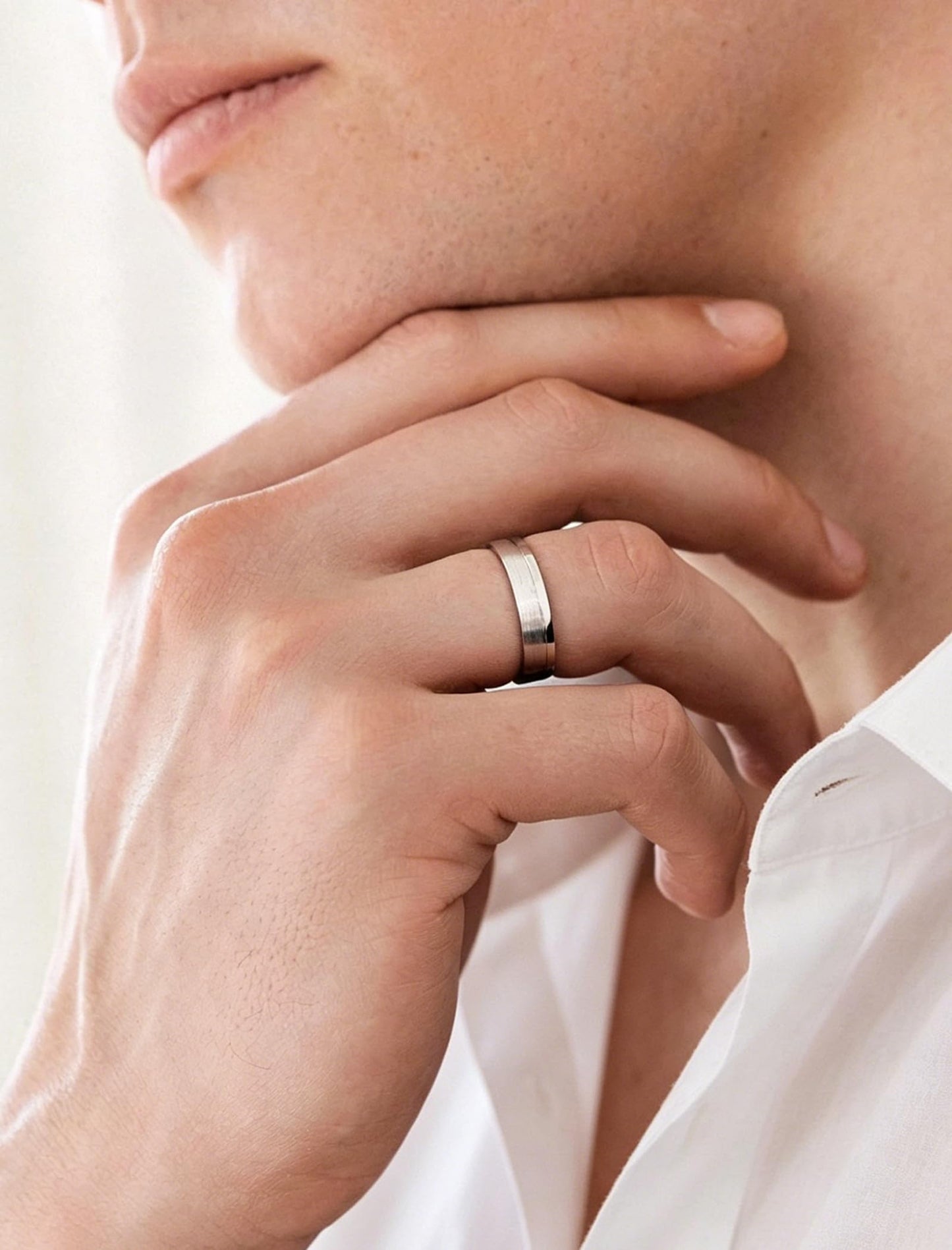 STARCHENIE Mens Wedding Band, 925 Sterling Silver 5MM Ring for Men Women Comfort Fit, Size 7-12
