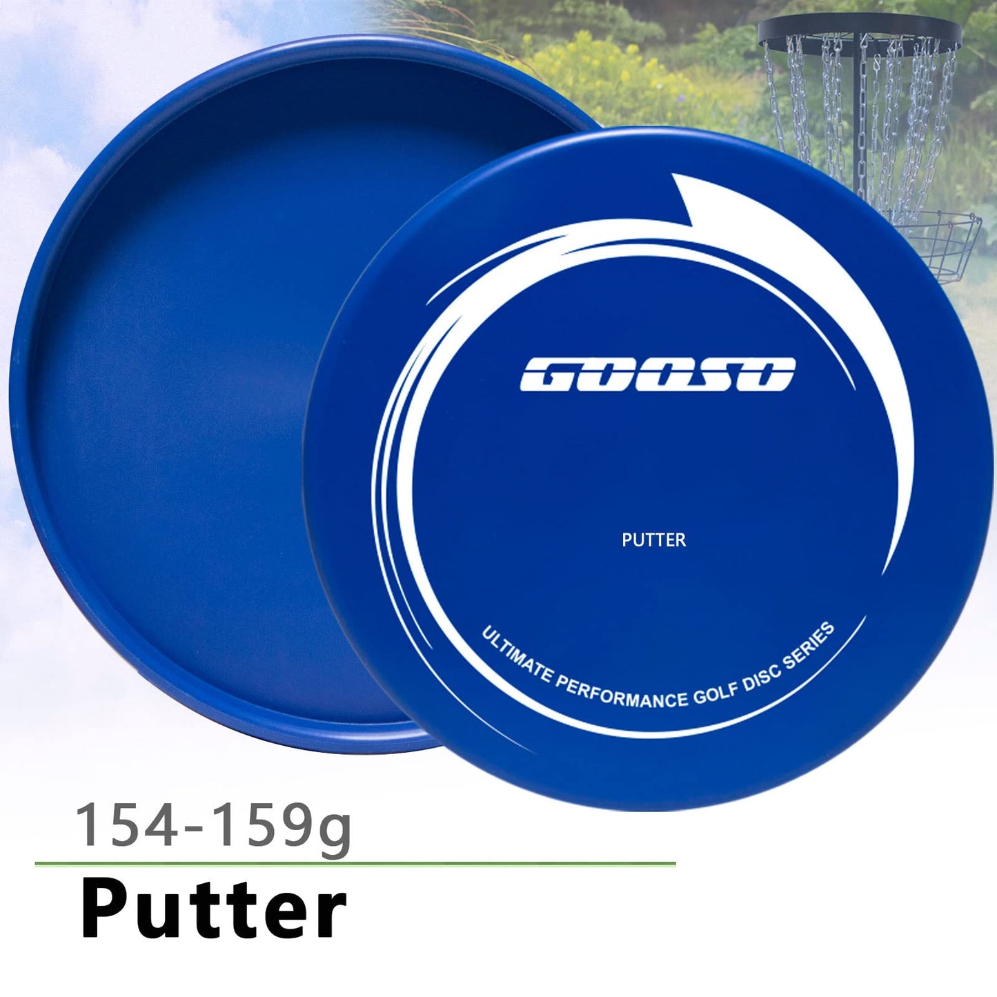 GOOSO Disc Golf Set - Driver, Mid-Range and Putter Discs with Disc Golf Bag for Outdoor and Backyard, Comfortable Plastic, 6 Pack