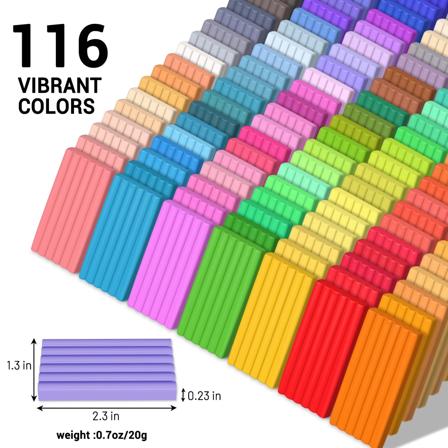 Artme Polymer Clay, 116 Colors Oven Bake Modeling Clay Starter Kits for Kids, Creative Polymer Clay Kit with Sculpting Tools and Jewelry Accessories, Non-Toxic, Ideal DIY Gifts for Adults and Teens