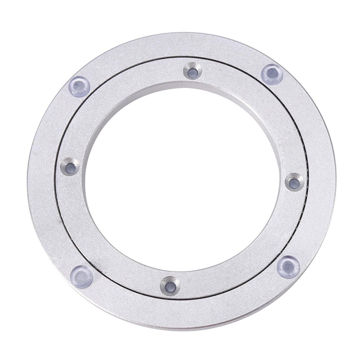 Heavy Duty Aluminium Alloy Rotating Bearing Plate, Round Table Turntable for Dining Cake Display TV Stand, Smooth Swivel Base with Pre Drilled Holes for Easy Mounting (8 inches*H8.5MM)