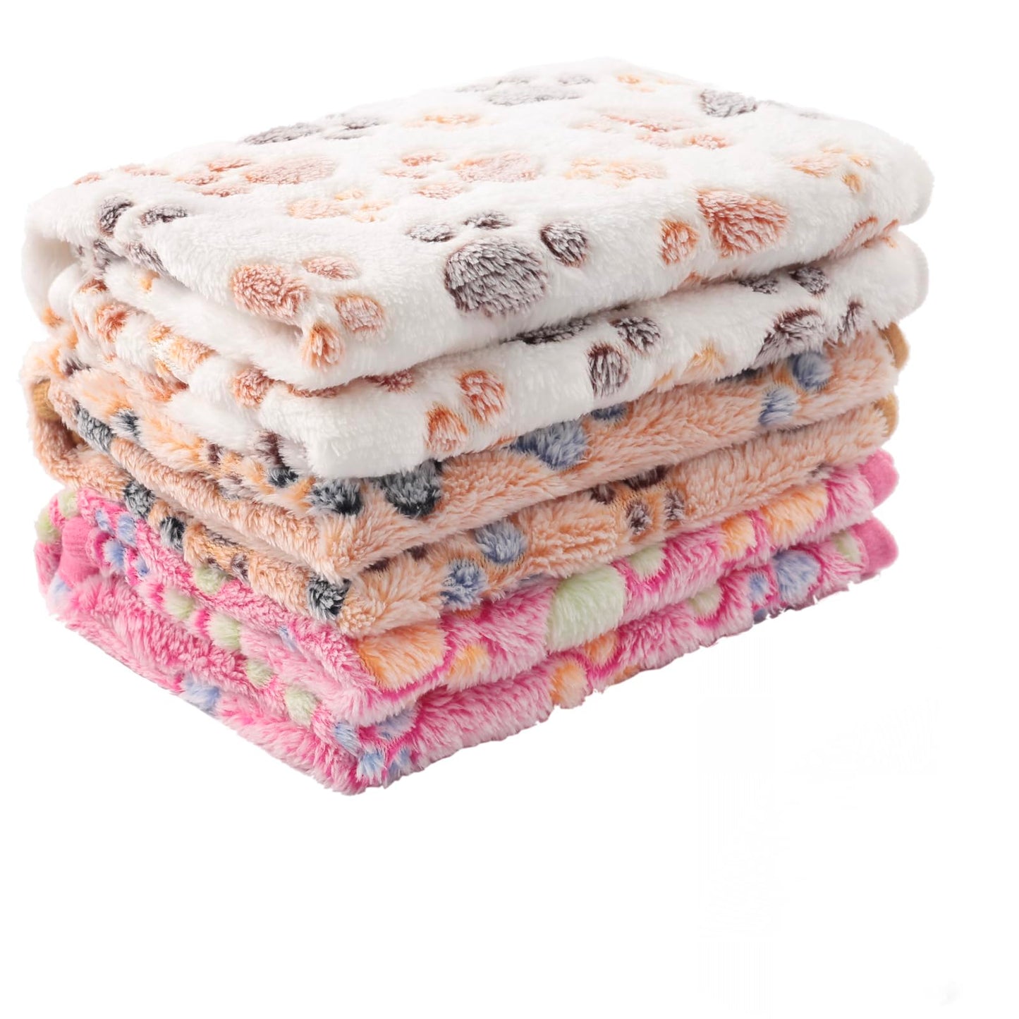 MIWOPET 3 Pack Cat and Dog Blanket Soft & Warm Fleece Flannel Sleep Mat, Great Pet Throw for Puppy, Kitten,Cats,Small, Medium & Large Dogs (Medium 30" x 20")