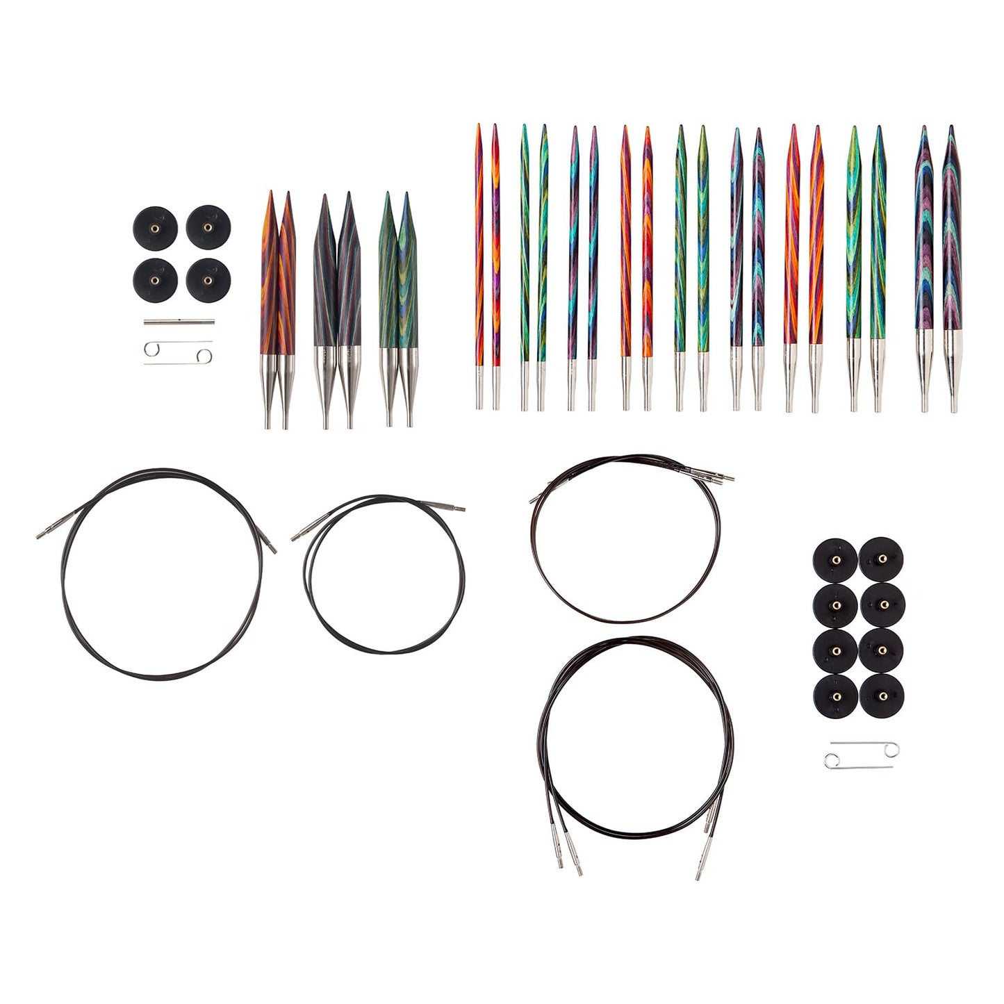 Knit Picks Interchangeable Knitting Needle Variety Pack - Sizes 4-11 and 13, 15, and 17 (Mosaic)