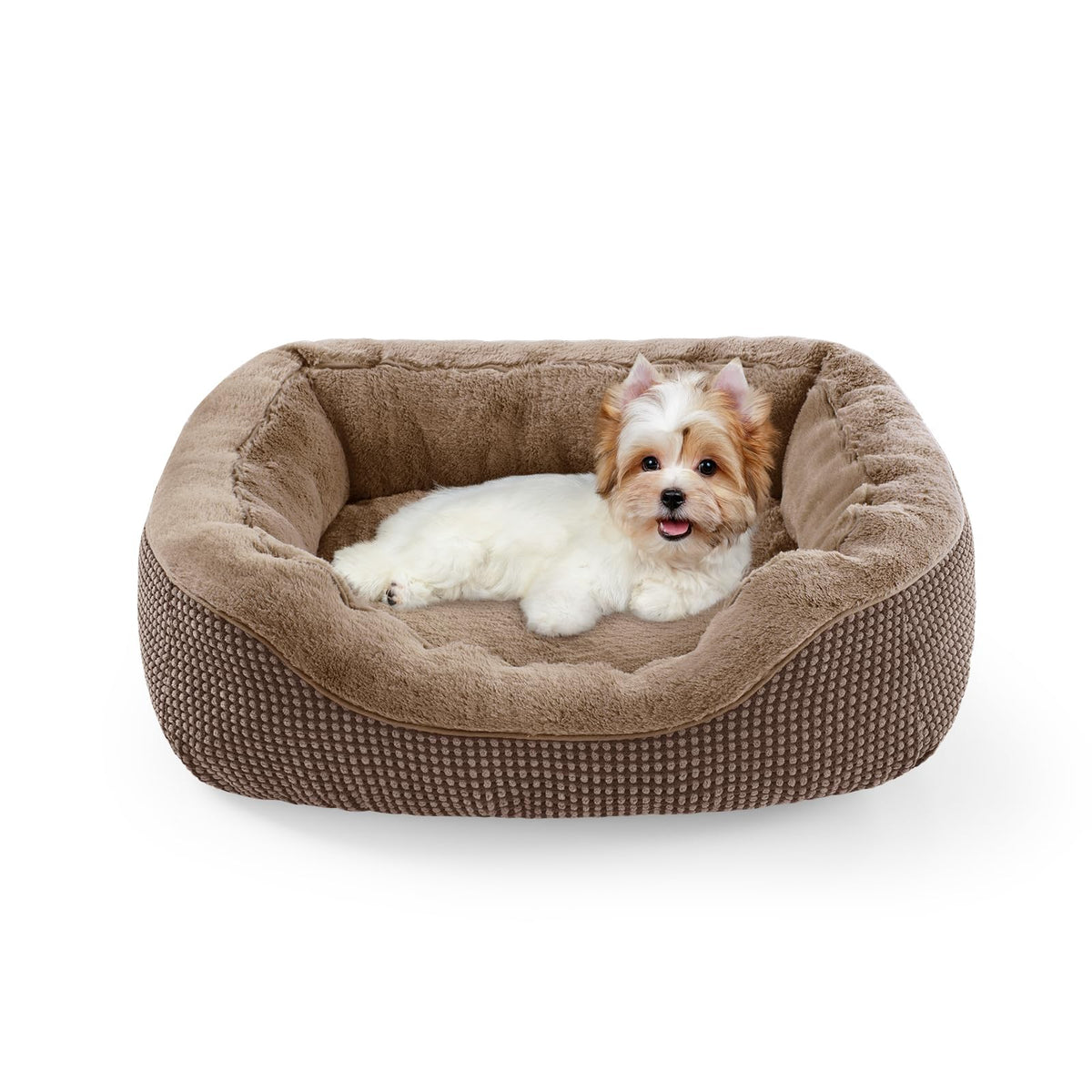 INVENHO Small Dog Bed for Small Dogs, Cat Beds for Indoor Cats Washable, Orthopedic Dog Bed, Warming Soft Calming Sleeping Puppy Bed Durable Pet Bed with Anti-Slip Bottom S(20"x19"x6")