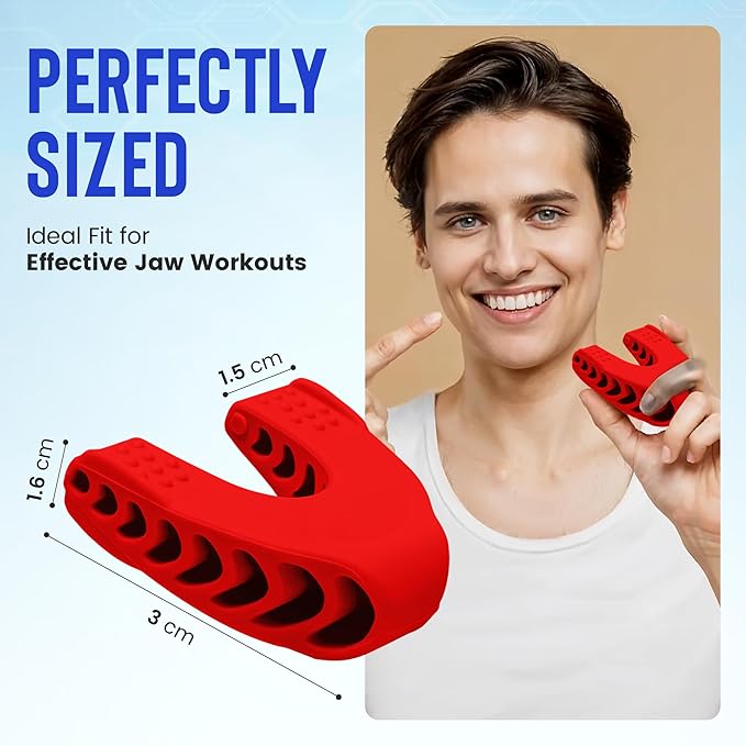Achilles Fitness Double Chin Reducer Jaw Exerciser – Jawline Sculptor and Face Slimmer for Women and Men – Encourages Jaw Movement and Aids in Natural Jaw Function - Ideal for Mewing Practice