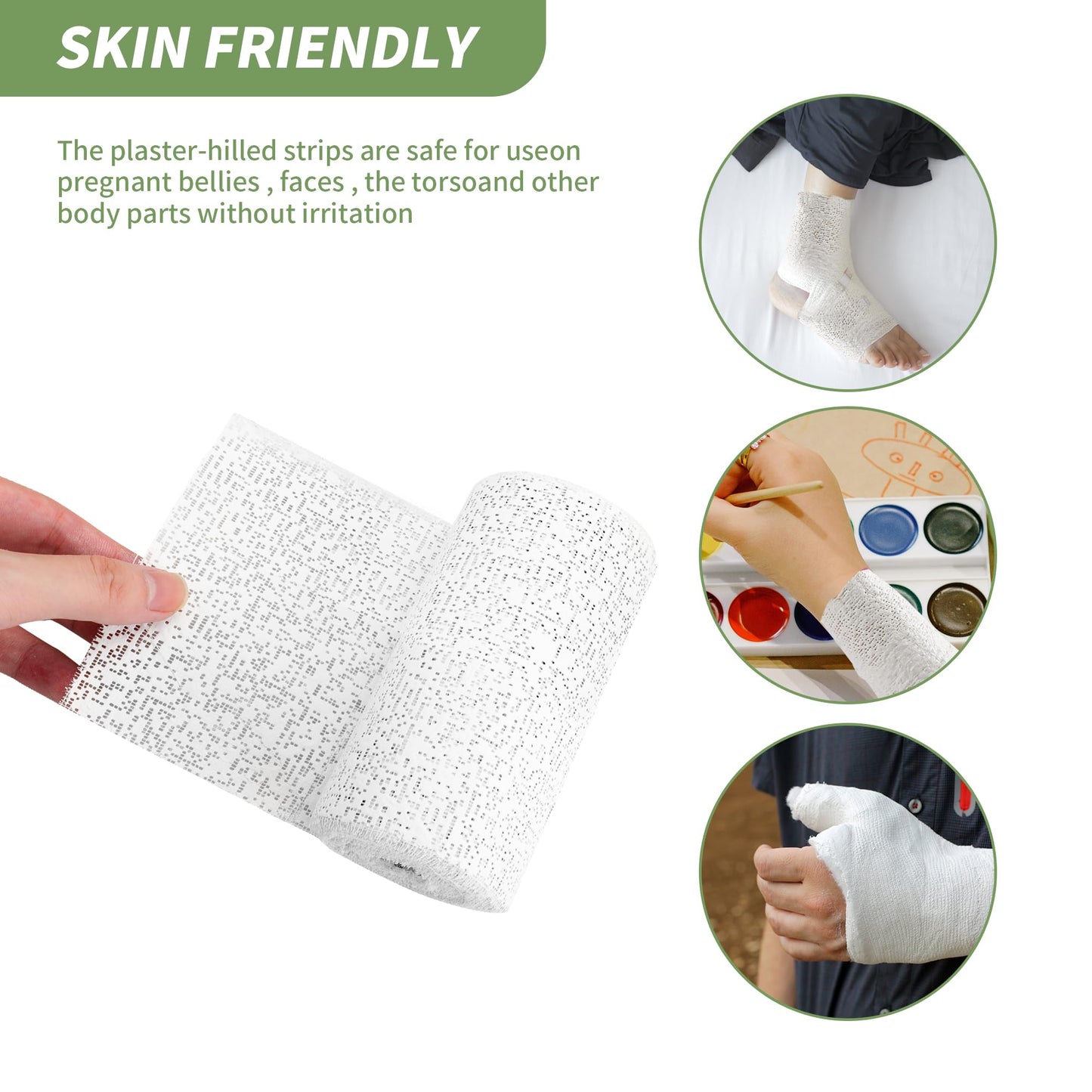 TCAIRG 6 Pack Plaster Cloth Rolls for Belly Casting, Sculptures, Masks – Art Gauze Bandage Strips for Craft Molds (5 in x 106 in Each)