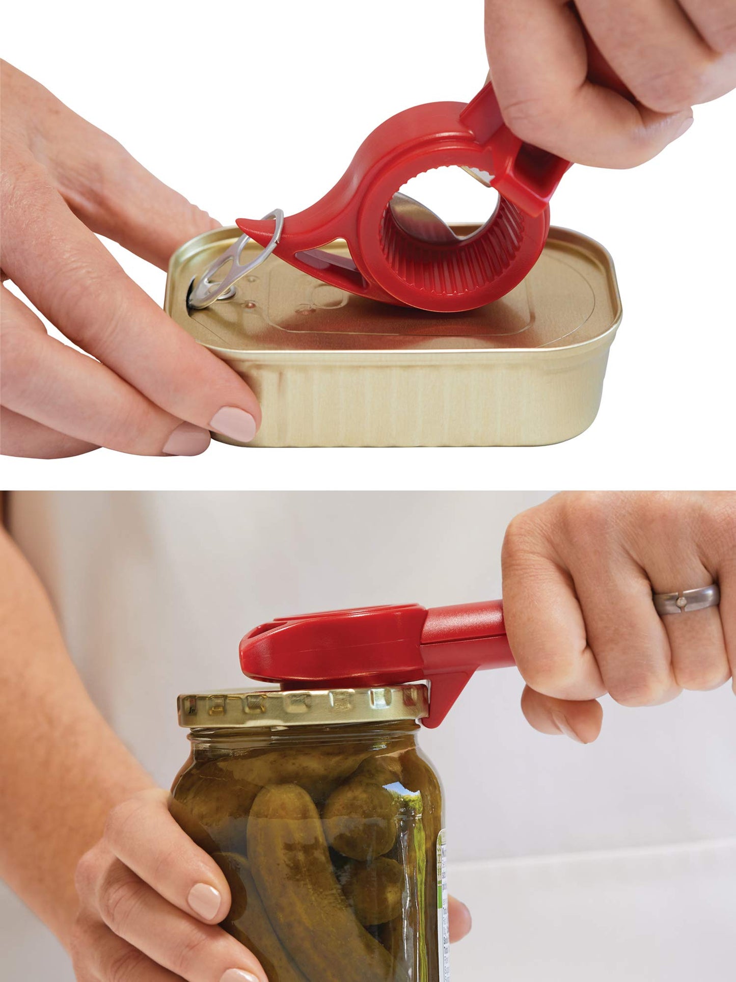 Kuhn Rikon Auto Safety Master Opener for Cans, Bottles and Jars, 9 x 2.75 inches, Black