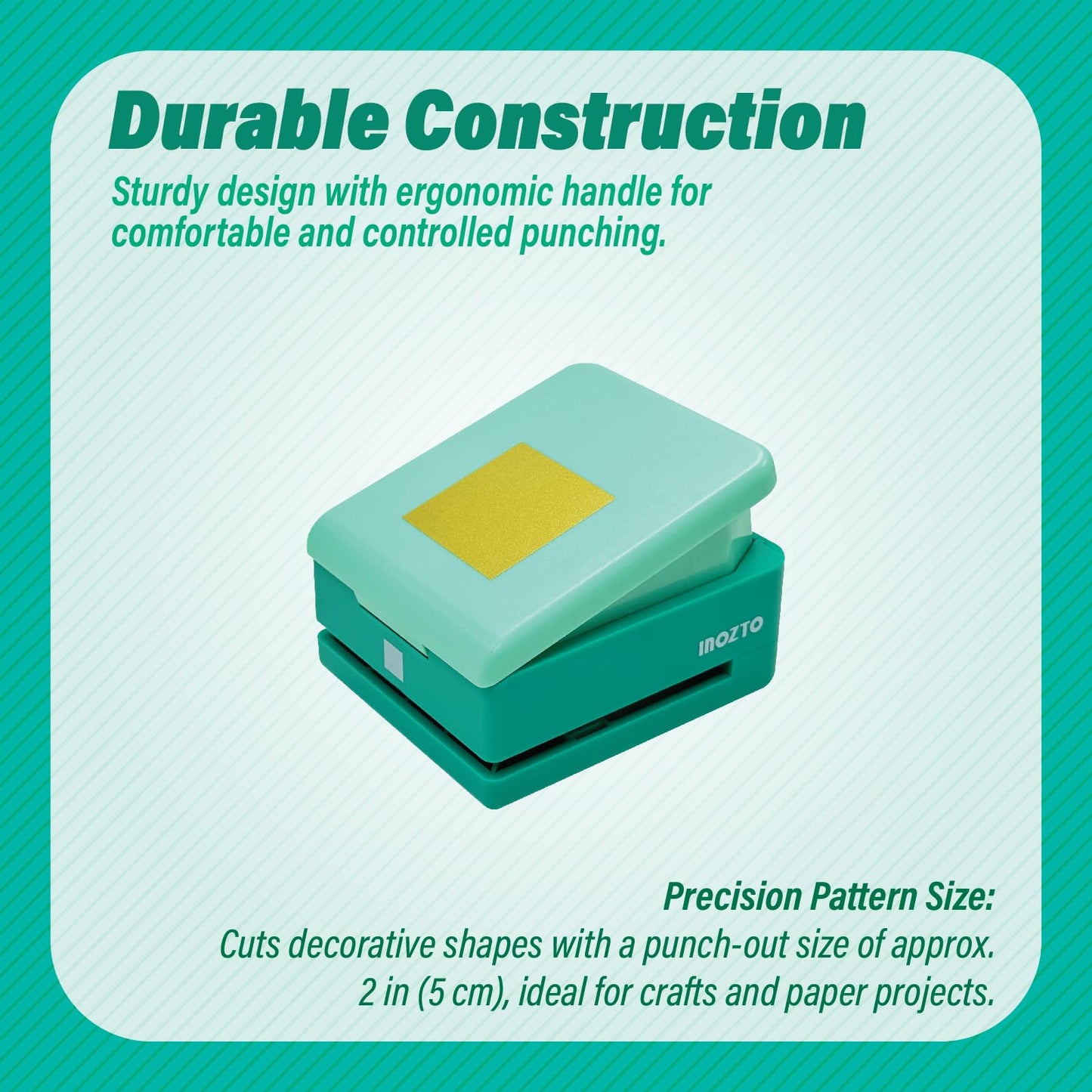 Creative Effort-Saving Kids' Educational Square - Shaped Paper Puncher - 2 inch, Kid-Safe for Art Projects & Home Decoration