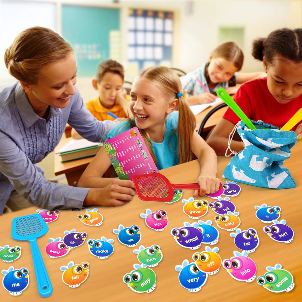 SpringFlower Sight Word Game, Sight Word Educational Toy for Age of 3,4,5,6 Year Old Kids, Boys & Girls,Homeschool,Visual, Tactile and Auditory Learning, 120 Pieces