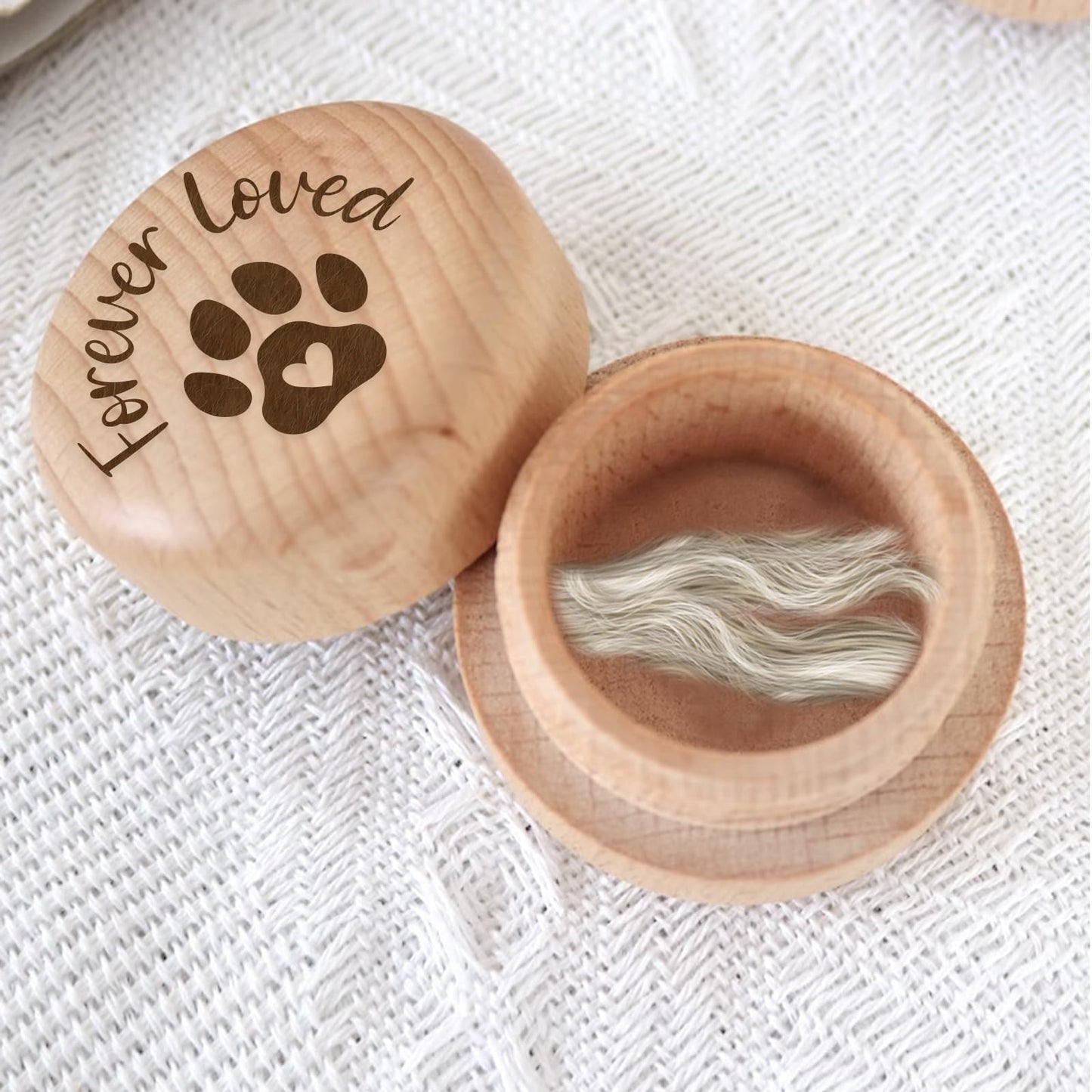Liannan Custom Wooden Pet Fur Keepsake - Personalized Engraved Dog Ears and Tooth Box, Memorial Box, Loss Sympathy Gift for Dogs and Cats(style 6)