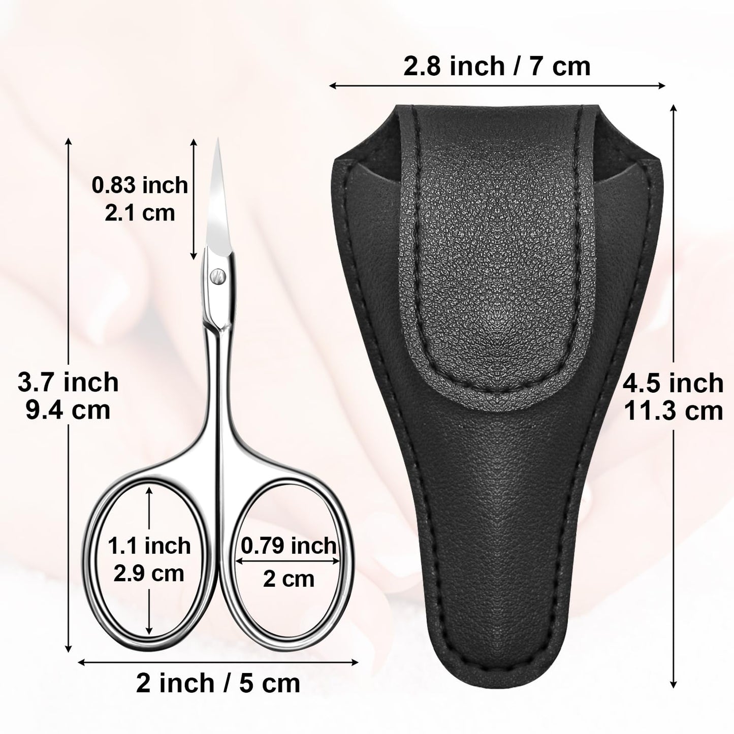 Diesisa Curved Cuticle Scissors - Professional Stainless Steel Beauty Scissors - Sharp Small - Precise Pointed Tip - for Manicure, Eyebrows, Eyelash, hair