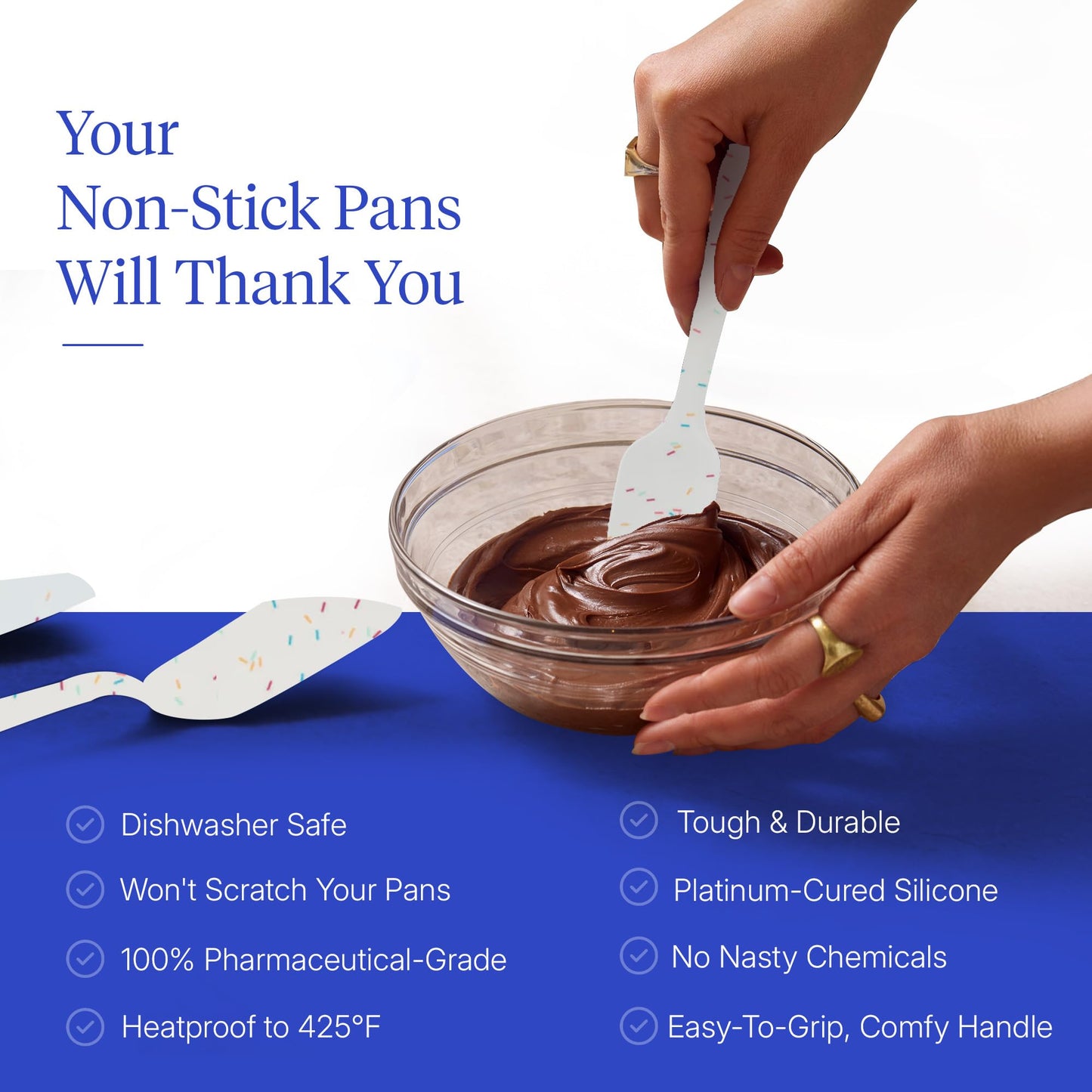 GIR: Get It Right 5 Piece Silicone Kitchen Utensils Set - Ladle, Spatula, Flip, Spoon & Spoonula - Non-Toxic Cooking Utensils for Nonstick Cookware, Cooking and Baking - Sprinkles