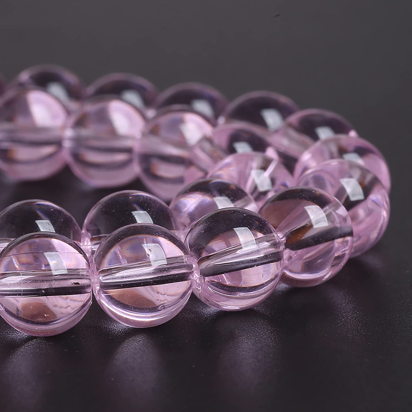 6MM 63PCS Light Pink Glass Spacer Loose Beads for Jewelry Making DIY Bracelet Necklace