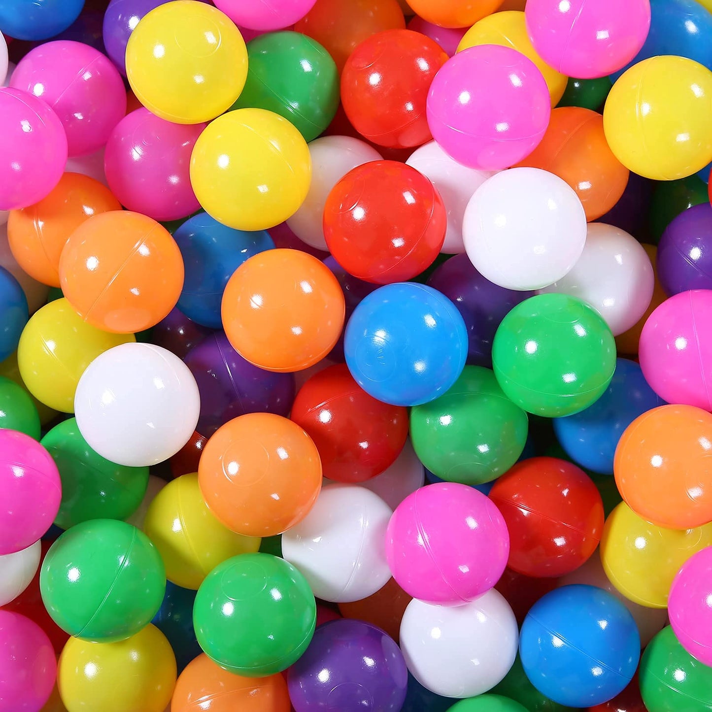 GOGOSO Ball Pit Balls for Toddles Kids Plastic Ballpits Accessories Crush Proof Durable Fun Shape Play Baby Bath Toys,2.15inch 500count Mix Color