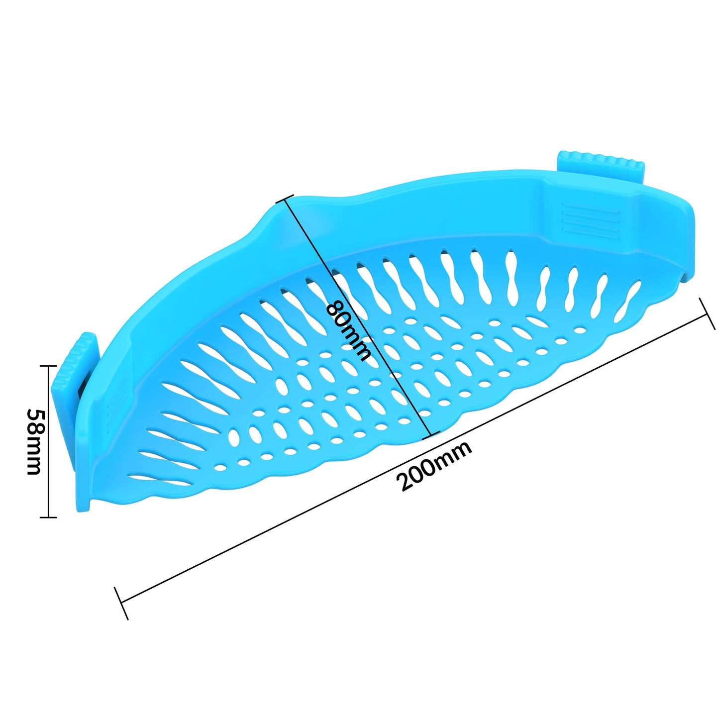 Silicone Pasta Strainer Insert - Clip On for Pots & Pans - Easy Pasta Draining